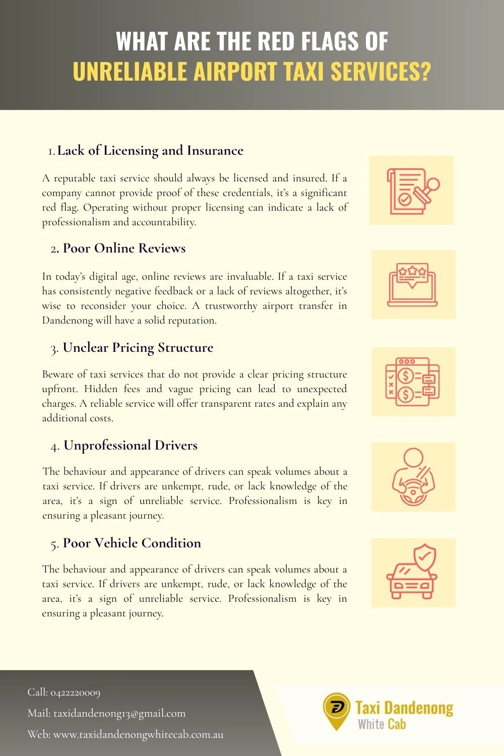 Unreliable Airport Taxi Services